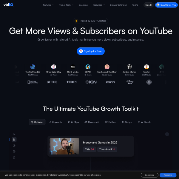 vidIQ Vision for YouTube - Chrome Web Store