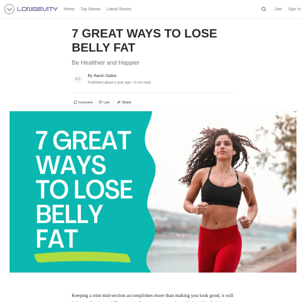 7 GREAT WAYS TO LOSE BELLY FAT