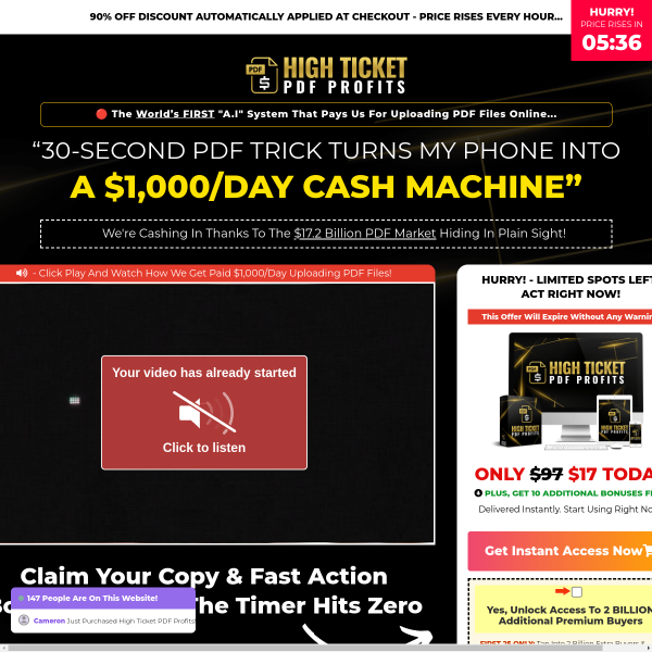EARN...EARN...EARN... Upload a PDF And Earn $1,000+ Commissions