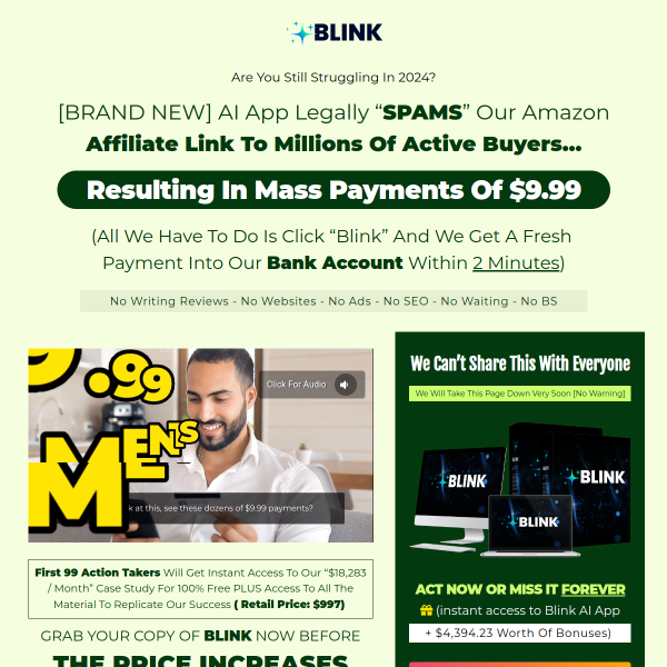 Bombards Your Amazon Affiliate Link To Millions Of Active Buyers