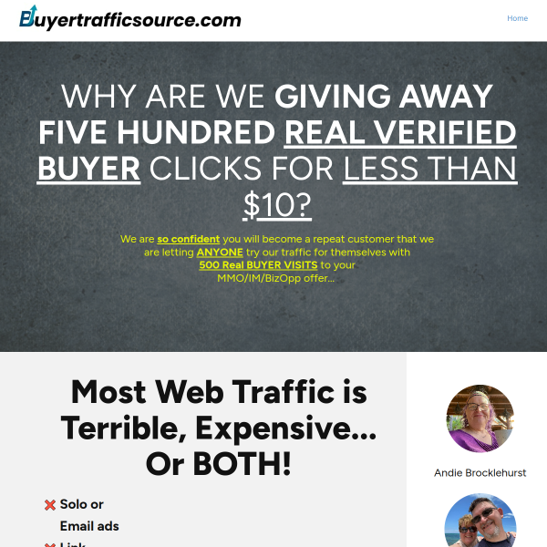 Enter 1 Link for $1 Get Unlimited Traffic...guess if you entered 2 links for another $1....