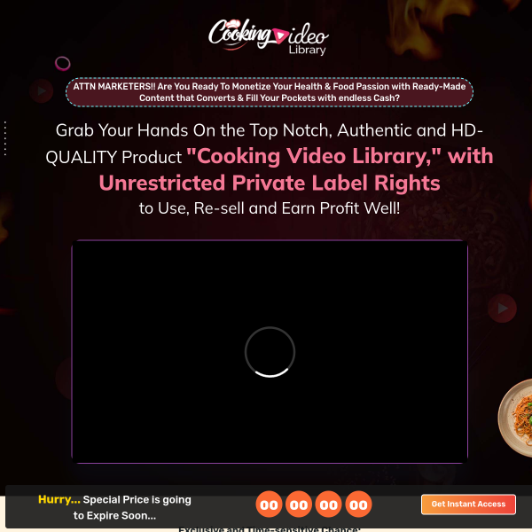 ATTN MARKETERS!! Are You Ready To Monetize Your Health & Food Passion For Endless Cash?