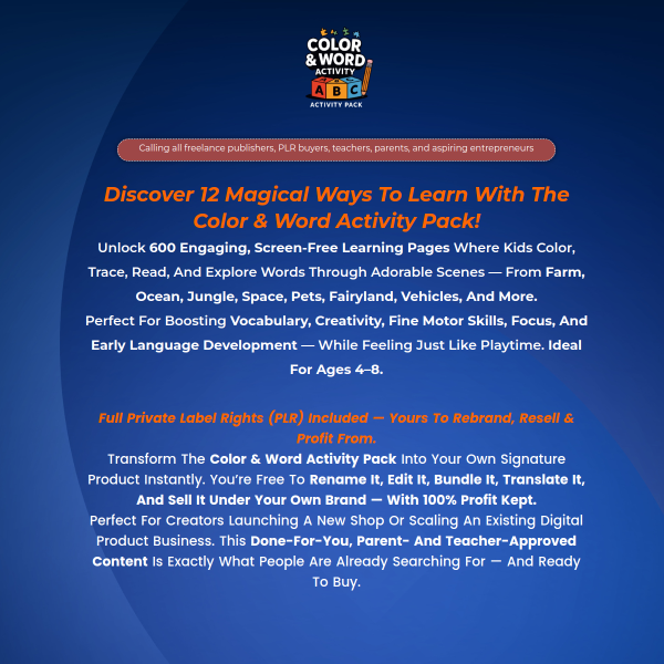 Color & Word - Activity Pack