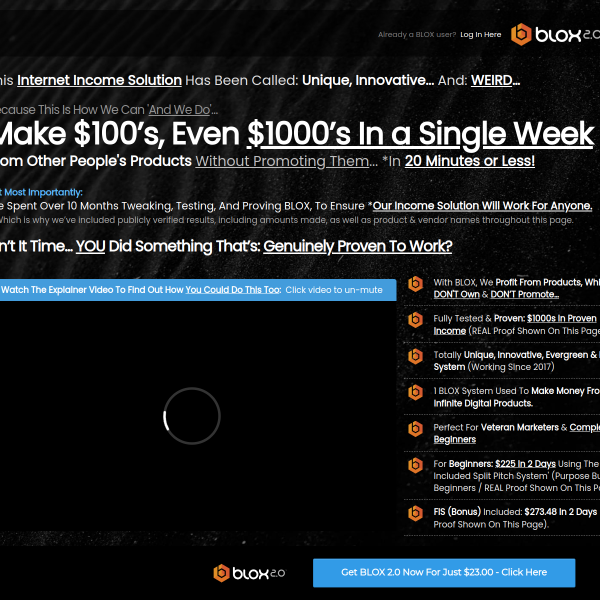 [BLOX 2.0] Affiliates Get Paid NOT To Promote