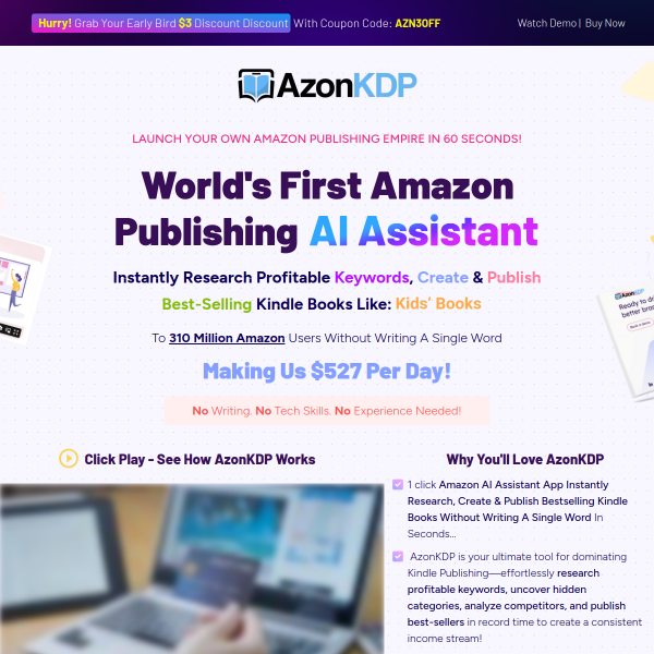 Let AI Create, Publish & Rank Your Books on Amazon 310M Users!