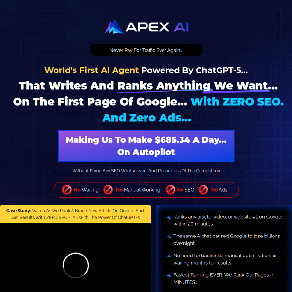 Apex AI - An Effortless Money Machine