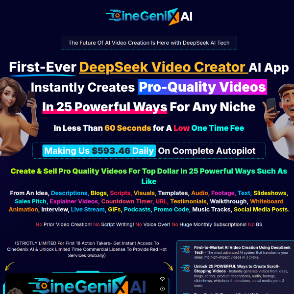 Turn Your Creative Passion into Cold, Hard Cash with CineGenix AI