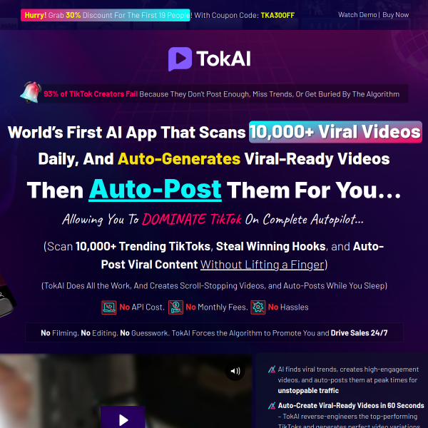 TOKAI - A TikTok AI That Prints Money on Autopilot!