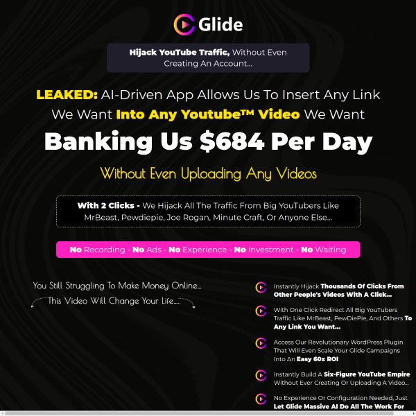 Divert all big youtuber’s and other's traffics to your link n offers