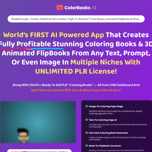 ColorBooks AI - Coloring Books & 3D FlipBooks Maker AI App
