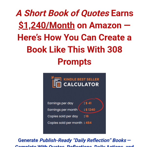 A Short Book of Quotes Earns $1,240/Month on Amazon — Here’s How You Can Create a Book Like This....
