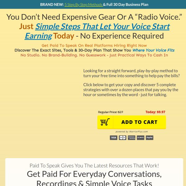 Your voice could be worth $100 an hour