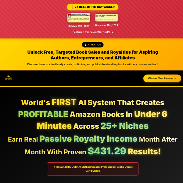Royalty Profits AI Create Books Quickly And Quickly