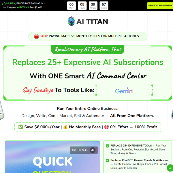 AI Titan Multi AI Tools On Single Dashboard