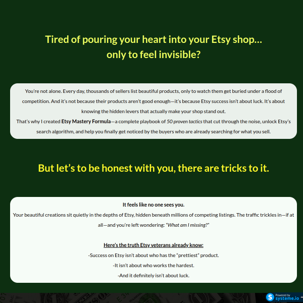 ETSY MASTERY FORMULA