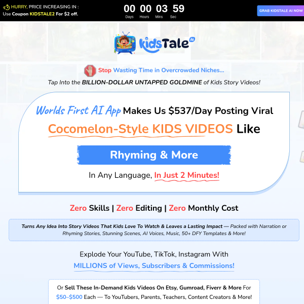 “KidsTale AI — Magical AI Storytelling for Kids!”