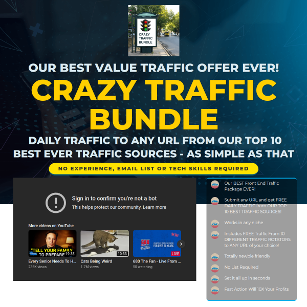 Crazy Traffic Bundle: Explode Your Traffic and Sales Fast