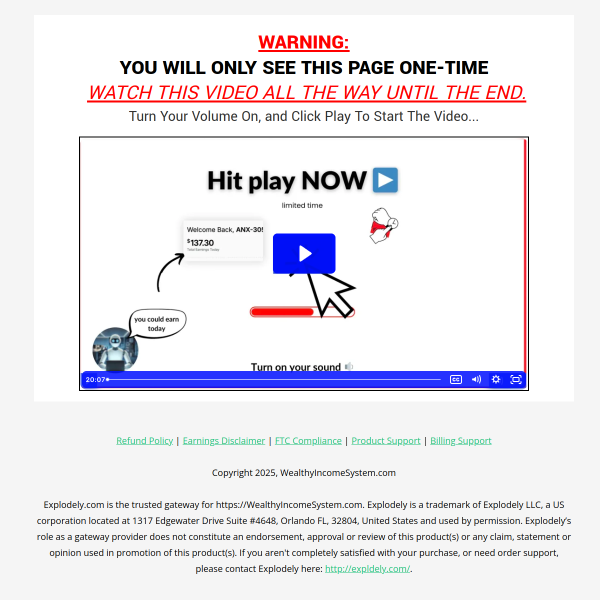 Your Reserved Spot in the Wealthy Income System is About to Expire!