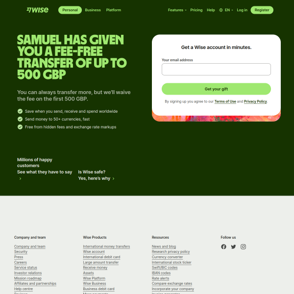 🌍 Wise – Fast, Low-Cost Global Money Transfers