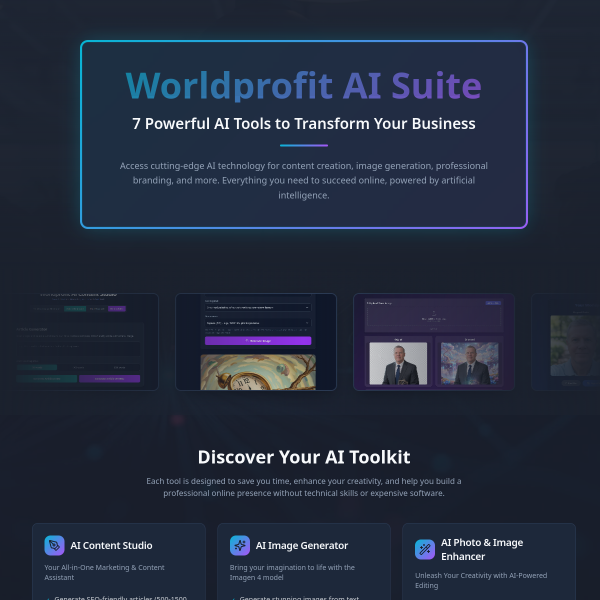 🤖 The Ultimate AI Suite — Create, Promote & Profit Automatically 24/7!