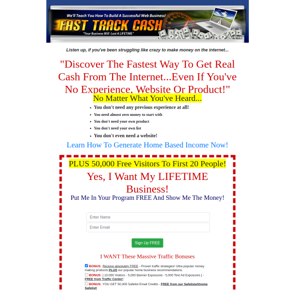 FAST TRACK CASH: Here's The Fastest Way To Get Real Cash From The Internet
