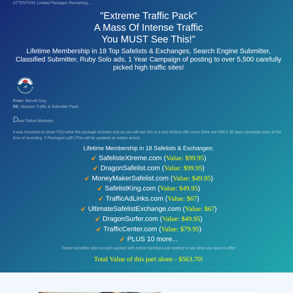 [Extreme Super Solos] Get a Mass of INTENSE Traffic for Whatever You Are Selling!