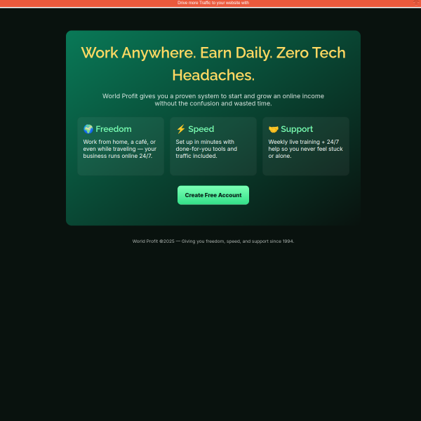 🚀 Finally: Tools + Traffic + Training — In One Place (No Cost)