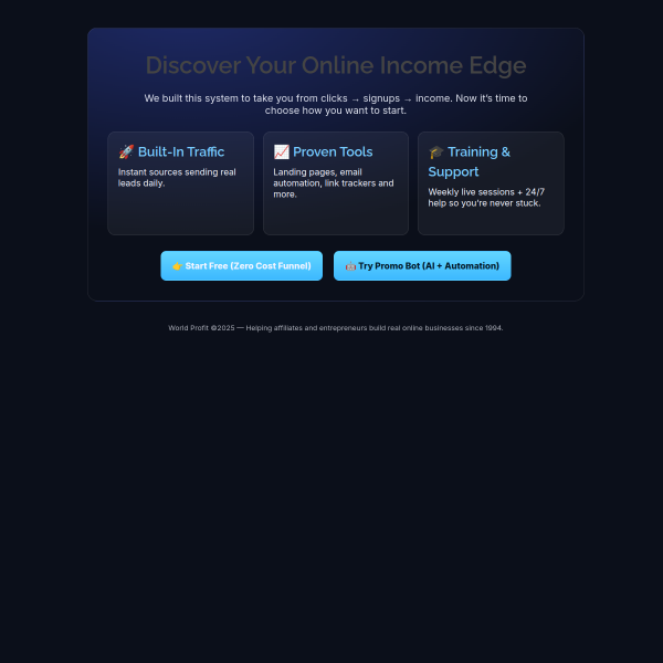 🚀 Unlock Traffic + Income in 15 Minutes (Free Setup)