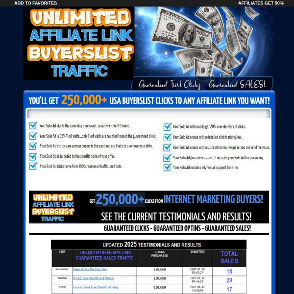 🌐 Unlimited Monthly Traffic for Affiliates