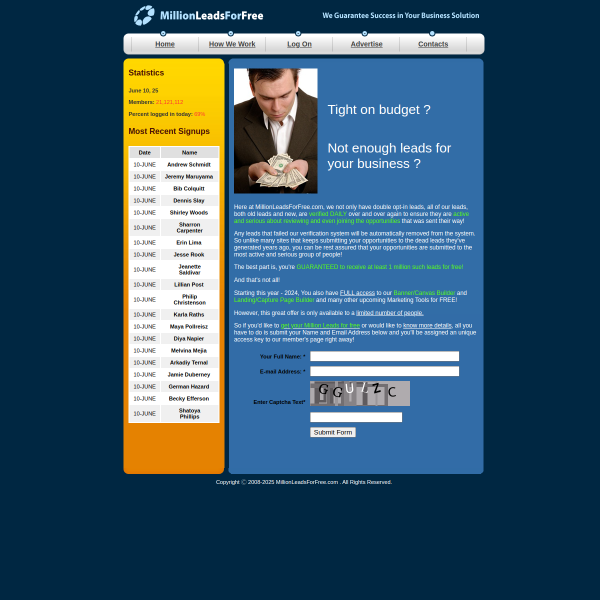 Double-Opted In, Daily Verified Leads For F*R*E*E!