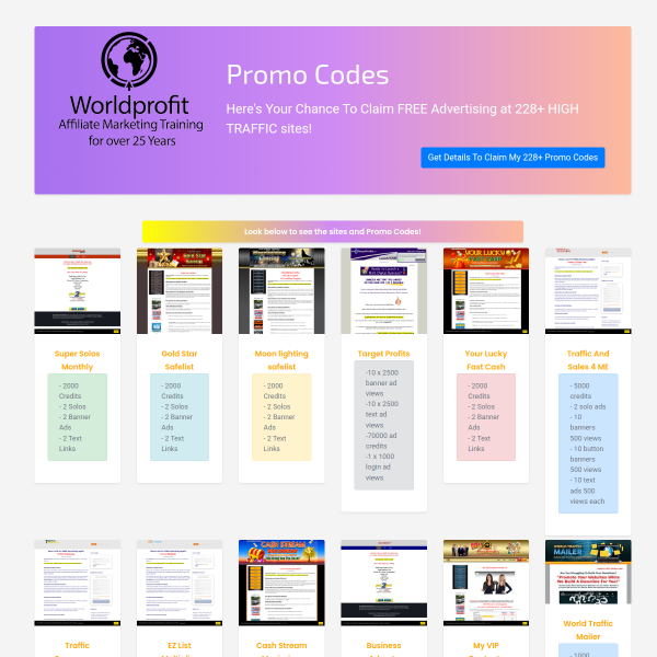 Claim FREE Advertising at 200+ HIGH TRAFFIC sites!
