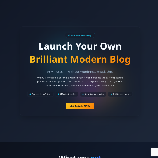 💻 Launch a Brilliant Modern Blog in Minutes — No WordPress Needed!