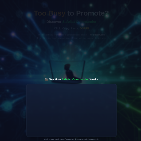 🚀 Safelist Commander — Control, Automate & Multiply Your Traffic!