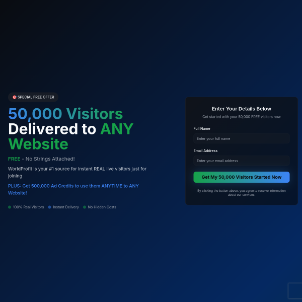 🚀 Unlock 50,000 Guaranteed Visitors — See How Worldprofit VIP Delivers Real Traffic!