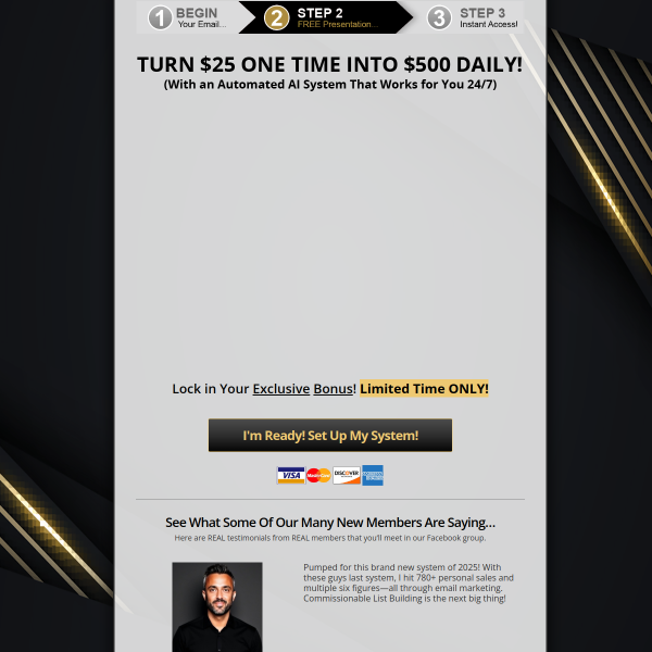 Turn One-Time $25 into $500 Daily