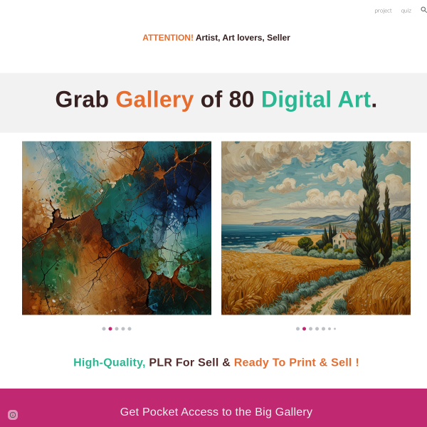 ATTENTION! Artist, Art lovers, Seller Grab Gallery of 80 Digital Art.