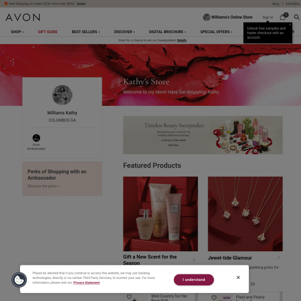 Kathy Williams Avon Independent Sales Representative