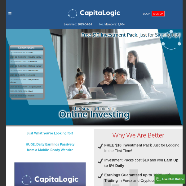 Earn Over 75% per Year,