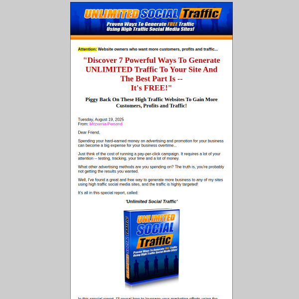 Free traffic to your website