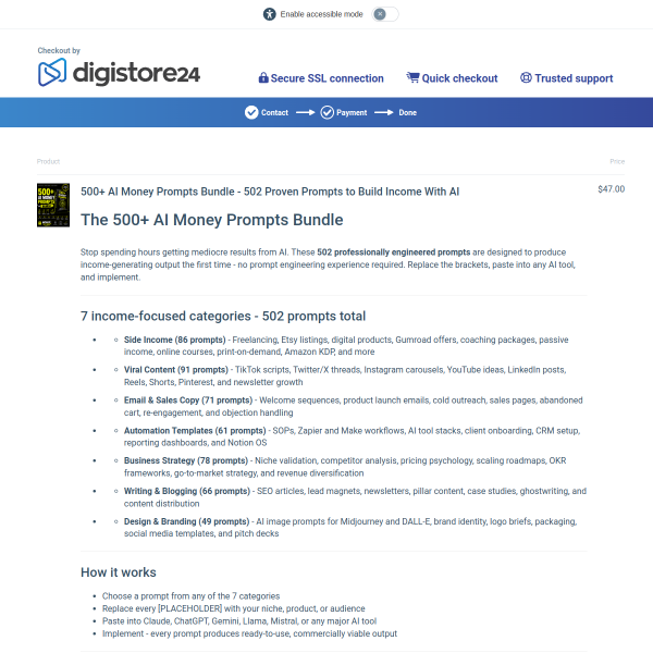 The 500+ AI Money Prompts Bundle