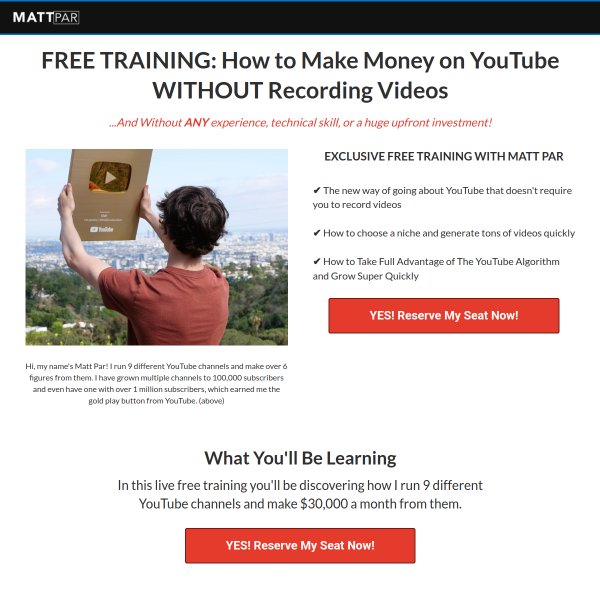 FREE TRAINING: How to Make Money on YouTube WITHOUT Recording Videos