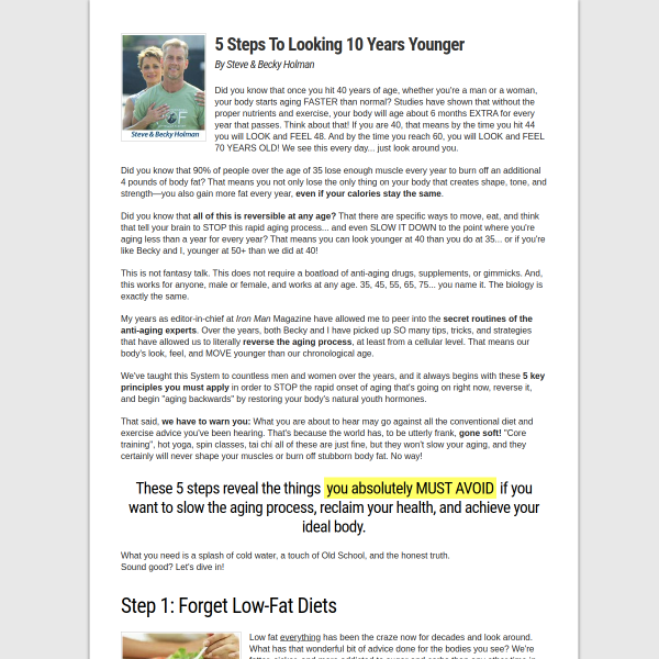 5 Steps To Looking 10 Years Younger