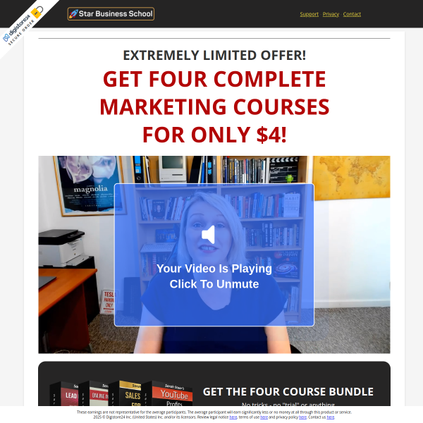 EXTREMELY LIMITED OFFER! GET FOUR COMPLETE MARKETING COURSES FOR ONLY $4!