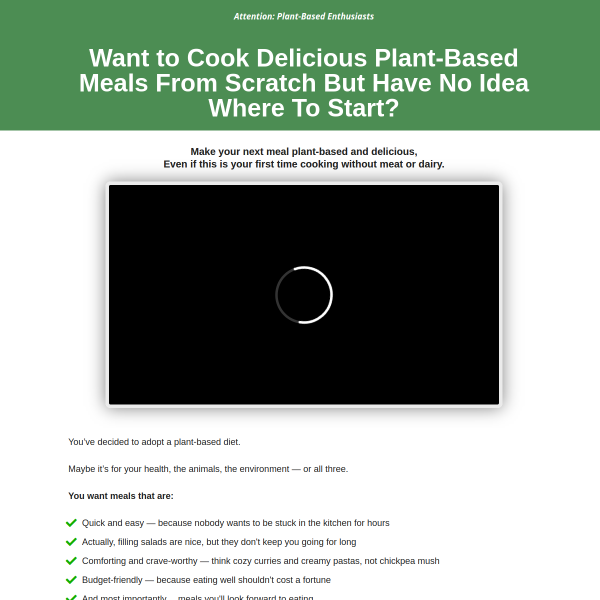 Want to Cook Delicious Plant-Based Meals From Scratch But Have No Idea Where To Start?