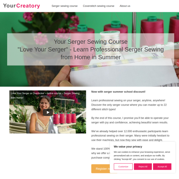 Have you heard of this Serger Online Sewing Course?