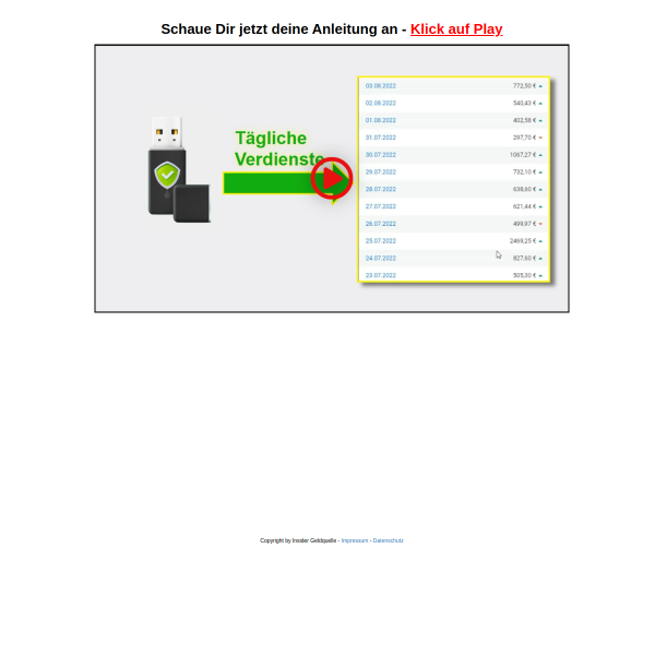 Insider Geldquelle - Platin Edition Member area and video courses