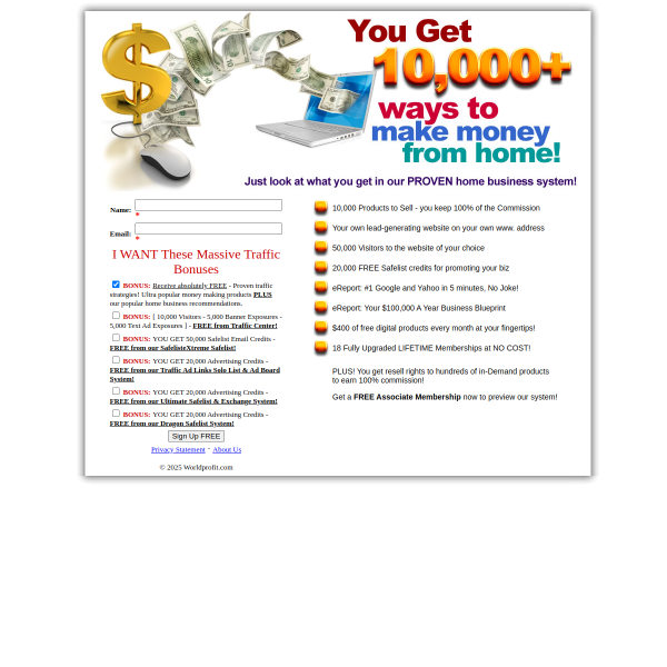 Get 10,000+ Proven Ways To Make Money From Home!