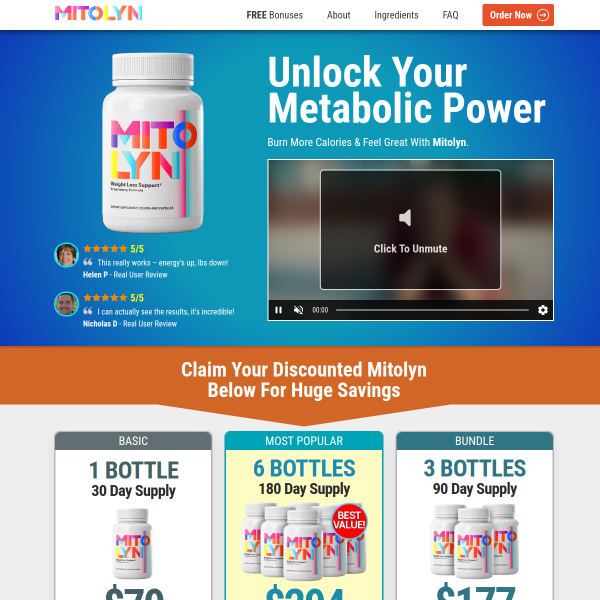 Unlock Your Metabolic Power & Feel Great With Mitolyn