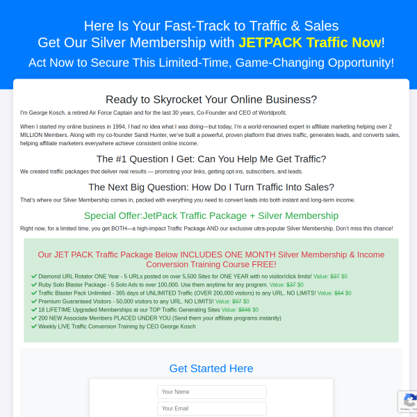 365 days of UNLIMITED Traffic (OVER 200,000 visitors) to any URL. NO LIMITS!