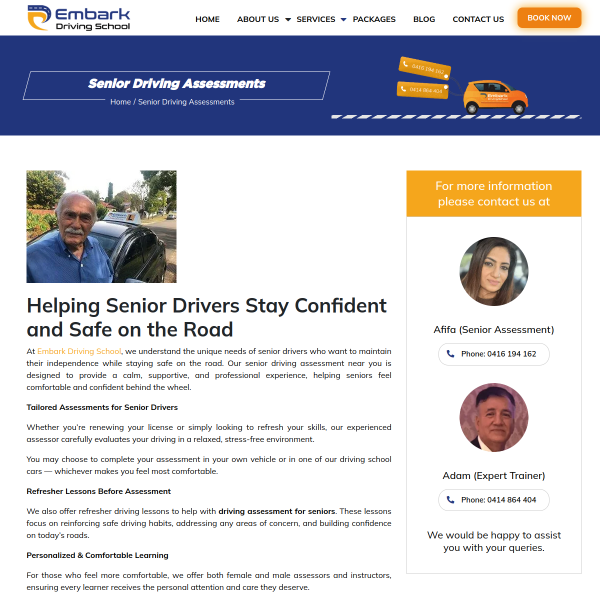 Stay Safe & Confident on the Road with Senior Driving Assessment